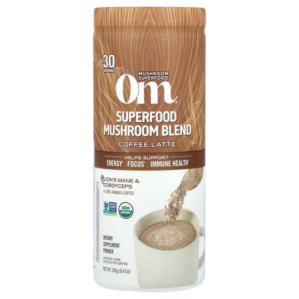 Om Mushroom Coffee Latte Blend Powder 8.47oz