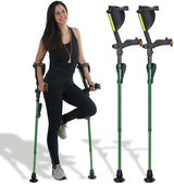 Ergobaum 7G Forearm Crutches Green Right