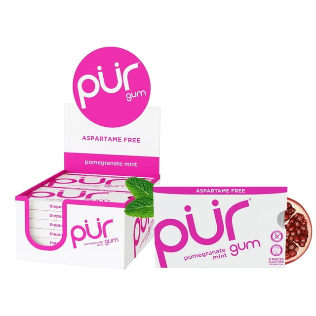 Pur Gum Aspartame Free Pomegranate Mint 9ct