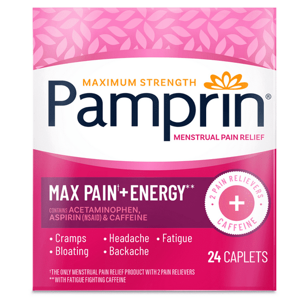 Pamprin Max Pain Energy Caplets 24ct
