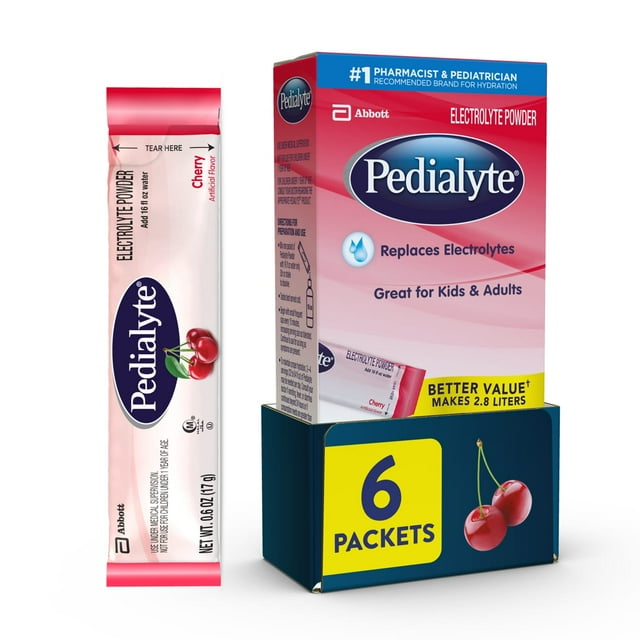 Pedialyte Electoly Powder Packs 6ct 0.6oz each