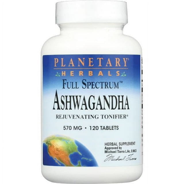 Planetary Herbals Ashwagandha 570mg Tablets 120ct