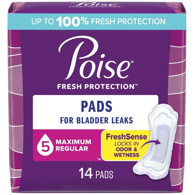 Poise Regular Length Maximun 14 Pads