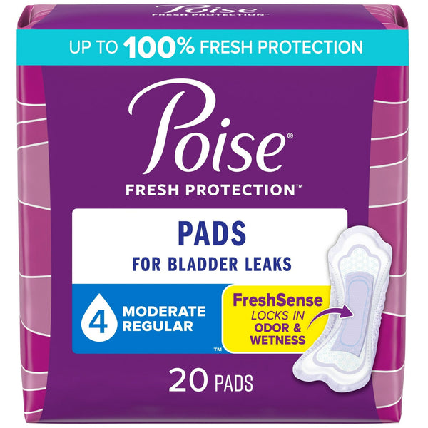 Poise Moderate Absorbency Regular Length 20 Pads