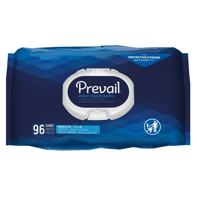 Prevail Adult Washcloths Refil 96ct Ww-720