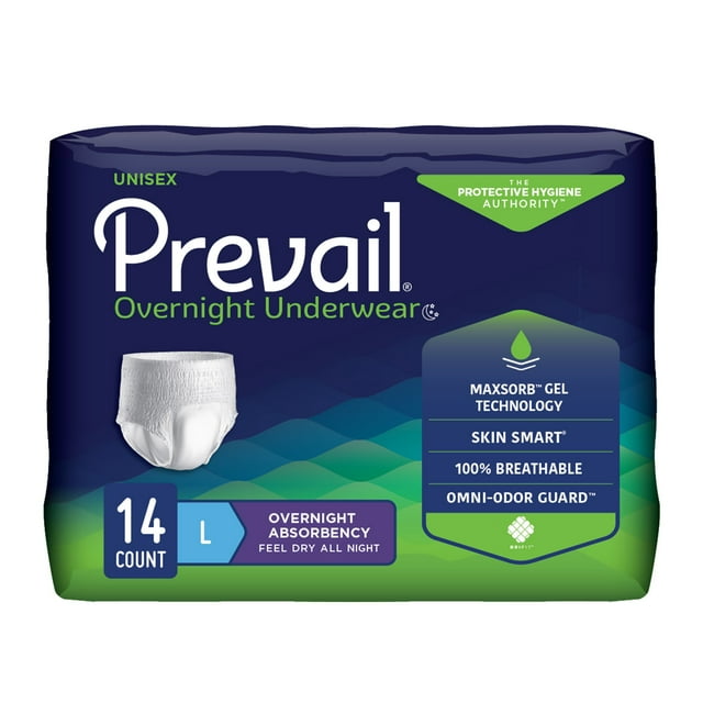 Prevail Overnight Underwear L 14ct Pvx-513