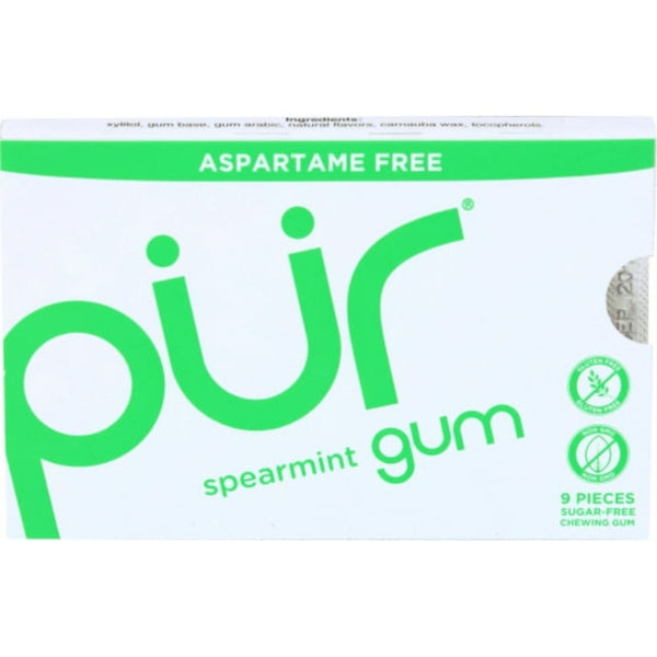 Pur Gum Aspartame Free Spearmint 9ct