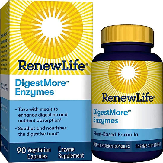 RENEW LIFE DIGESTMORE ENZYMES VEGETARIAN CAPSULES X90