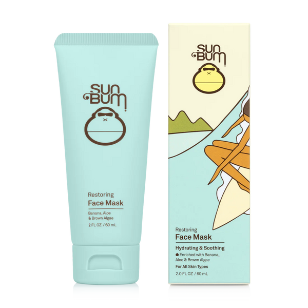 Sun Bum Skin Care Restaurando máscara facial | Fórmula vegana y libre de crueldad con aloe de enfriamiento | 2 oz