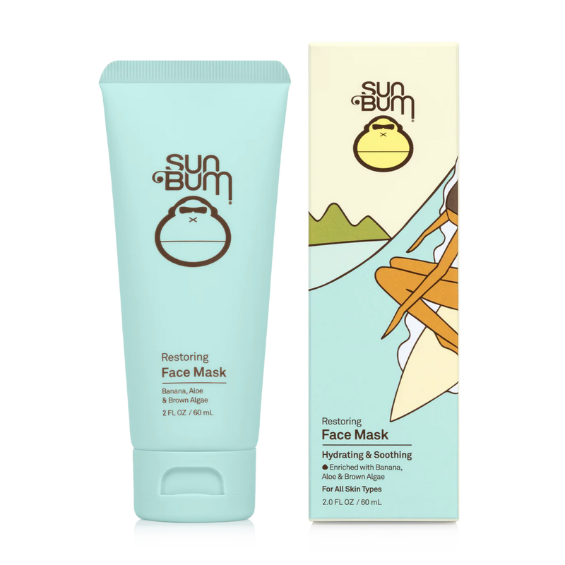 Sun Bum Skin Care Restaurando máscara facial | Fórmula vegana y libre de crueldad con aloe de enfriamiento | 2 oz