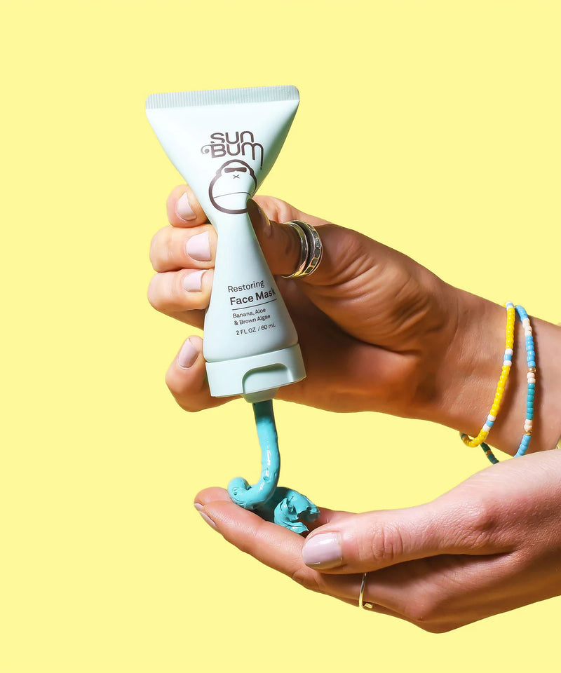 Sun Bum Skin Care Restaurando máscara facial | Fórmula vegana y libre de crueldad con aloe de enfriamiento | 2 oz