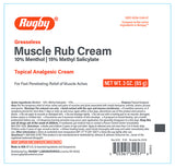 Rugby Muscle Rub Cream - Fast Relief, Greaseless 3oz