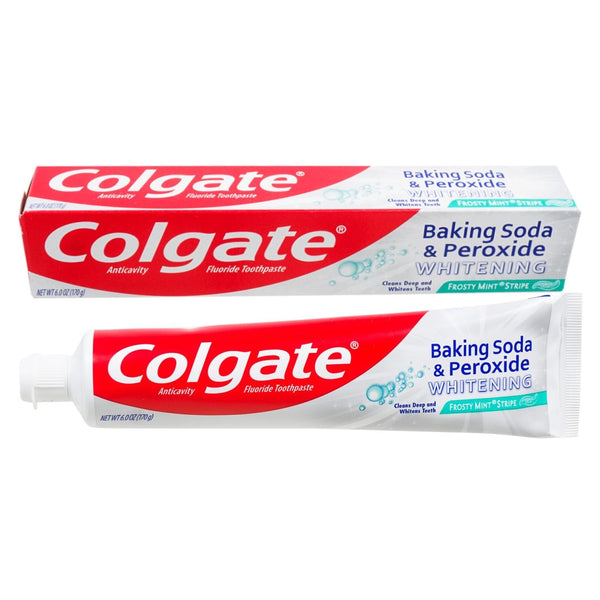 Colgate Baking Soda and Peroxide Whitening Toothpaste Gel  Frosty Mint  6 oz