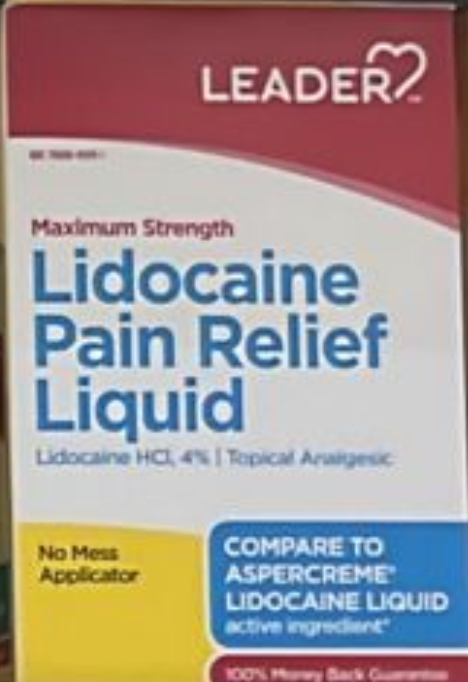 LEADER LIDOCAINE PAIN RELIEF LIQUID 2.5 Oz
