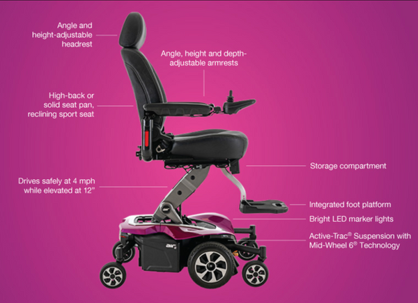 Pride Jazzy Air 2 Silver Jazzyair2 Power Chair