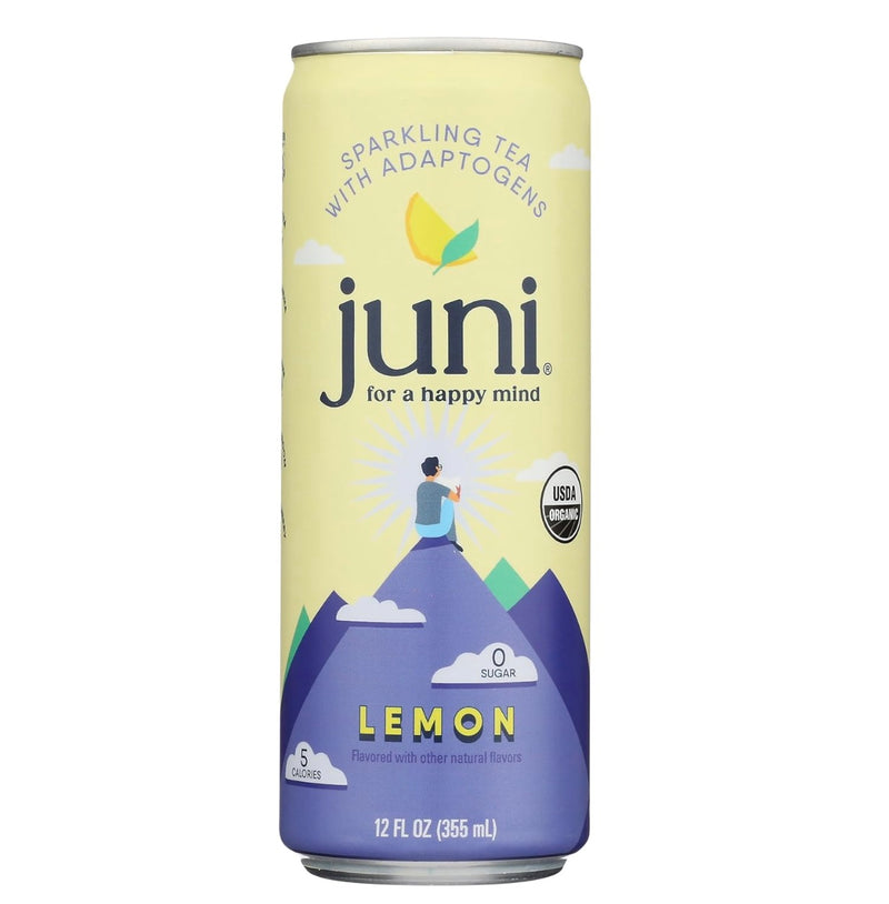 Juni Sparkling Adaptogenic Tea Lemon Zest, 355 Ml