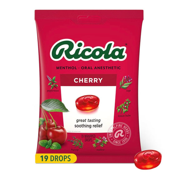 Ricola Cough Drops - Cherry 19 Ct