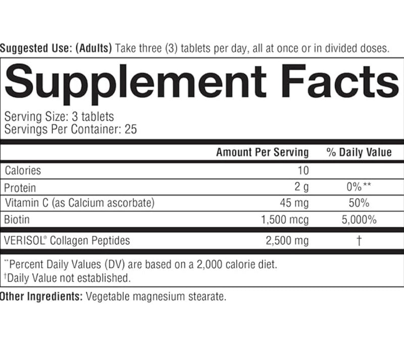 Youtheory Concentrated Effect Collagen, 75 Tablets