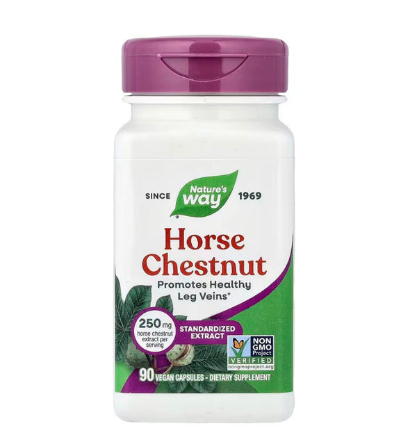 Nature's Way Horse Chestnut 250 mg per Serving Size, 90 Vegetarian Capsules