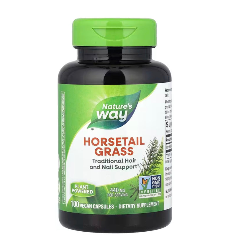 Nature's Way Horsetail Grass 440 mg per Serving Size, 100 Vegan Capsules