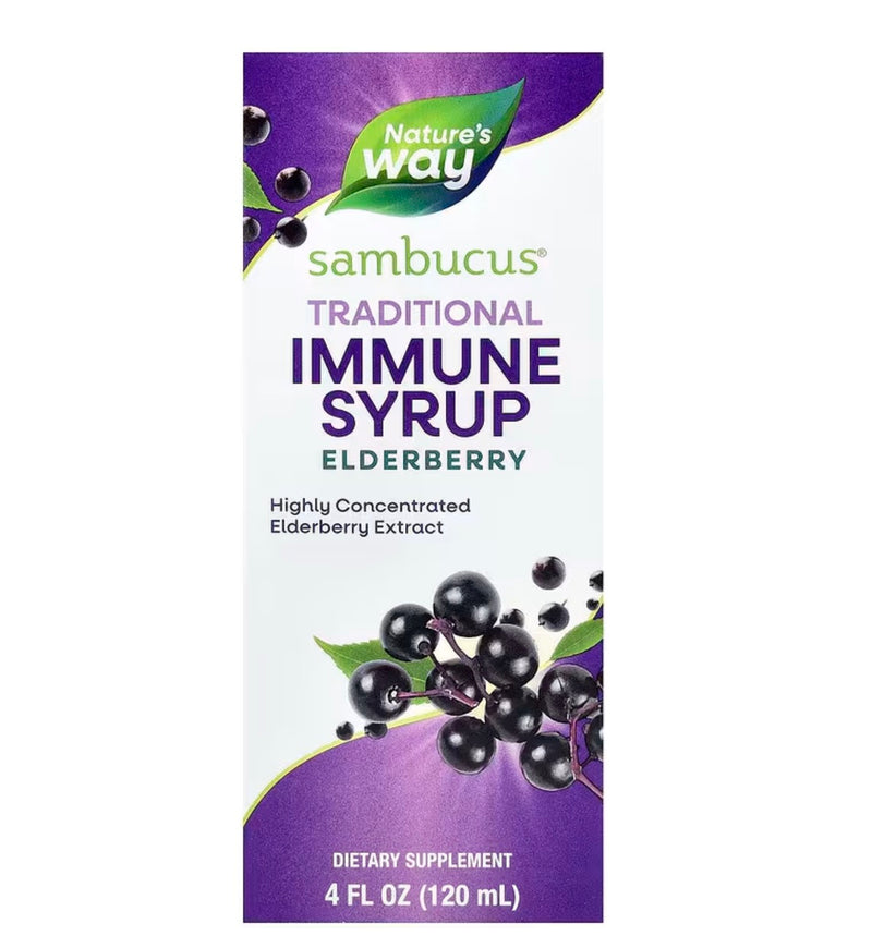 Nature's Way Sambucus Original Elderberry Syrup Elderberry, 50 mg per Serving Size, 4 fl oz