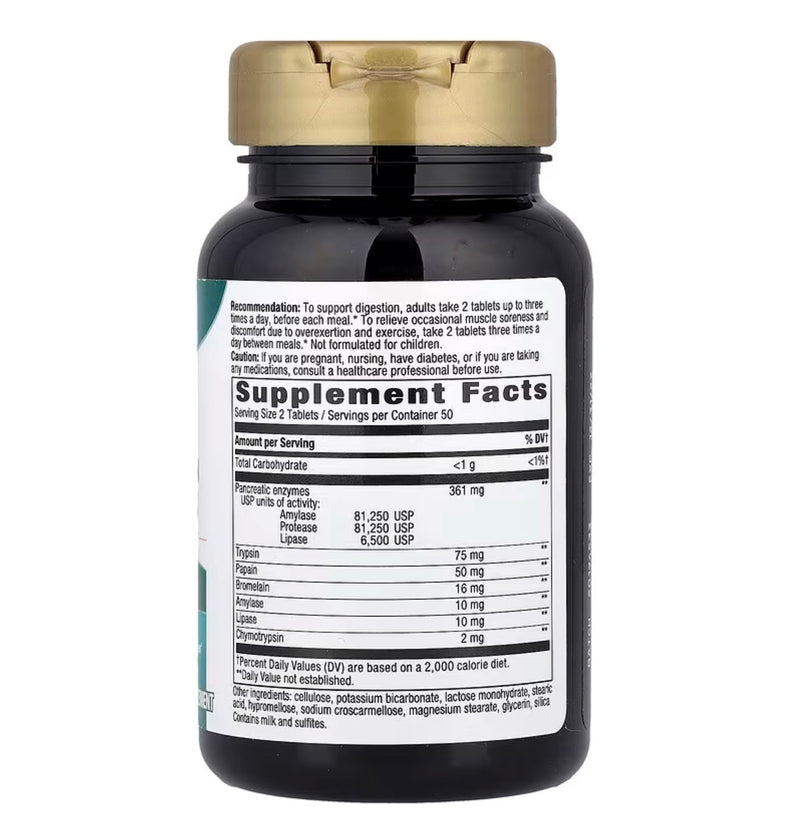 Nature's Way MegaZyme® Dual Action Enzymes, 100 Tablets