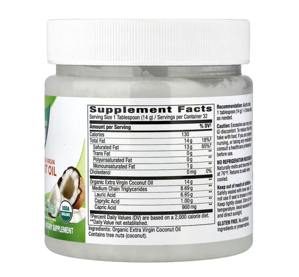 Nature's Way Organic Extra Virgin Coconut Oil 16 oz