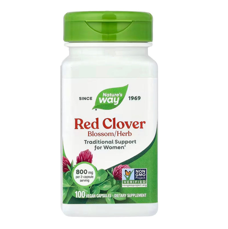 Nature's Way Red Clover Blossom 400mg Cápsulas veganas