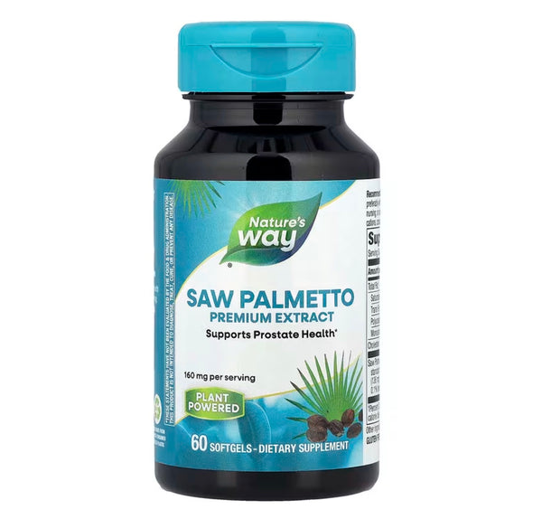 Nature's Way Saw Palmetto Berries 160 mg per Serving Size, 60 Softgels