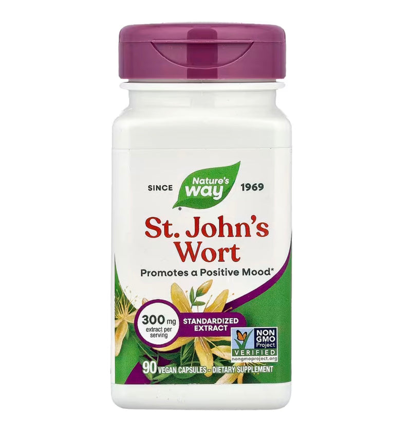 Nature's Way St. John's Wort Capsules 300 mg per Serving Size, 90 Vegan Capsules