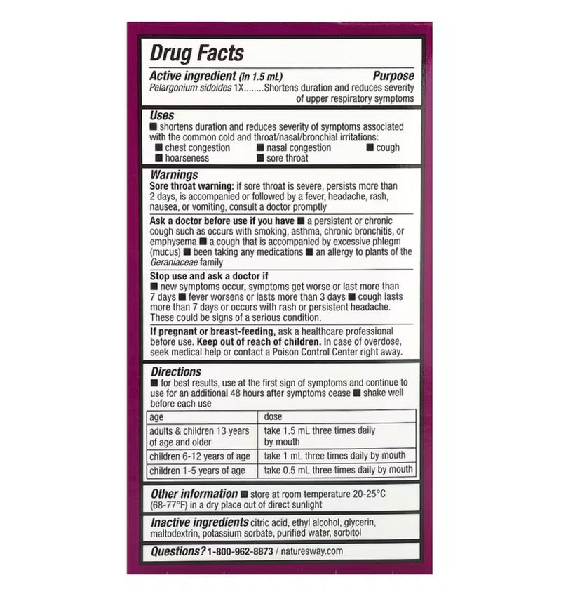 Nature's Way Umcka® Cold Relief Drops, Ages 1+, 1 fl oz