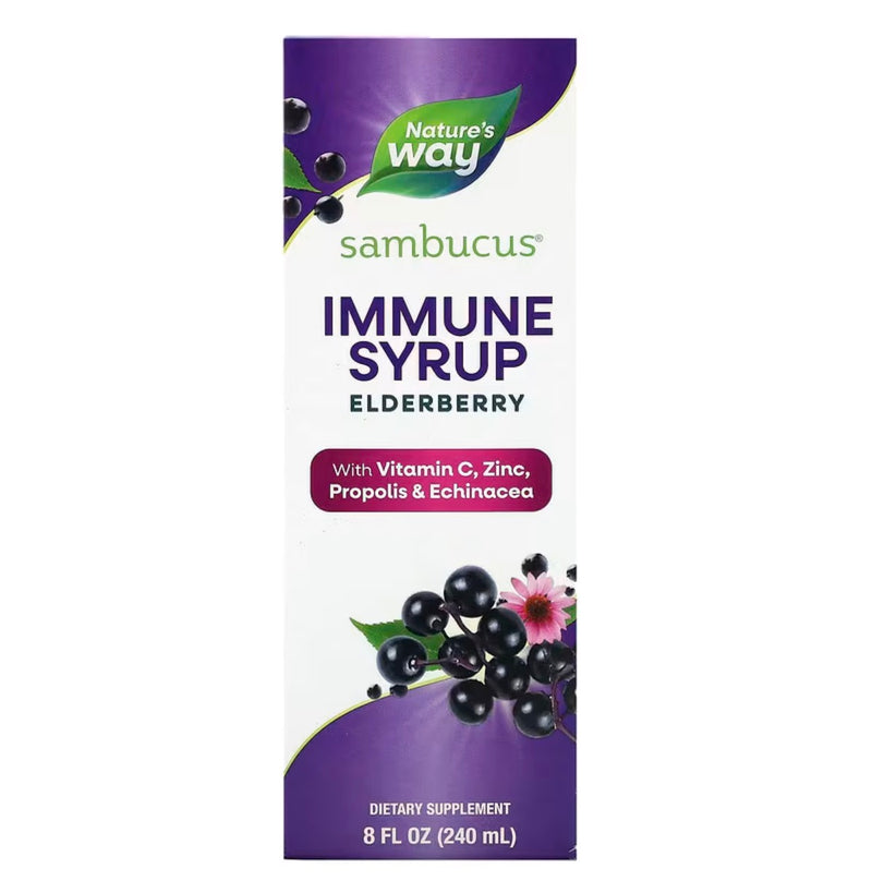 Nature Way Sambucus inmune jarabe 8 oz con equinácea zinc y vitamina C