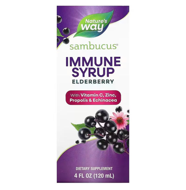 Natures Way Sambucus Immune Syrup with Echinacea Zinc and Vitamin C