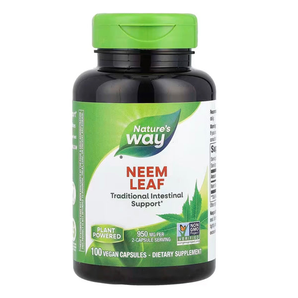 Nature's Way Neem Leaves 950 mg per Serving Size, 100 Vegan Capsules
