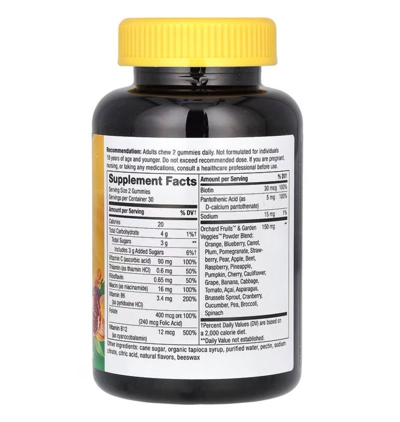 Nature's Way Alive! B-Complex Gummies, Cellular Energy Support*, 8 B-Vitamins, Vegetarian,  60 Gummies