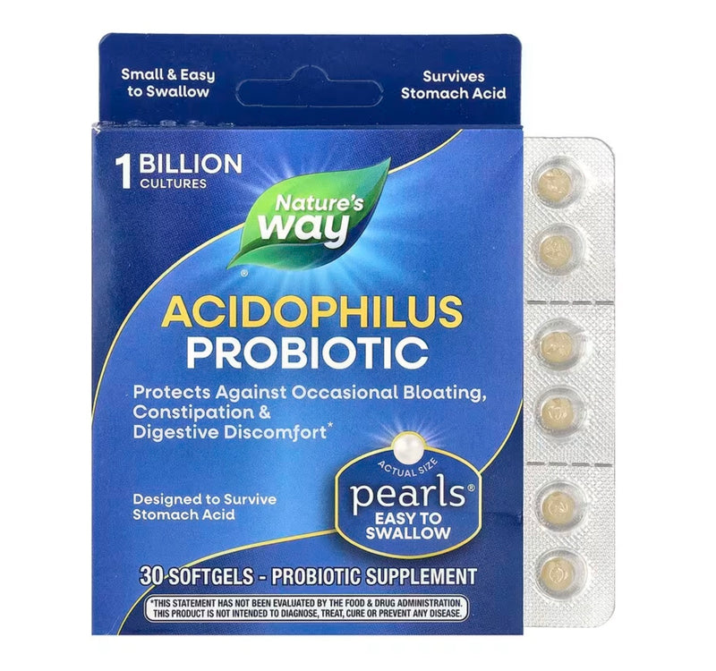Nature's Way Acidophilus Probiotic Pearls, 1 Billion CFU, 30 Softgels