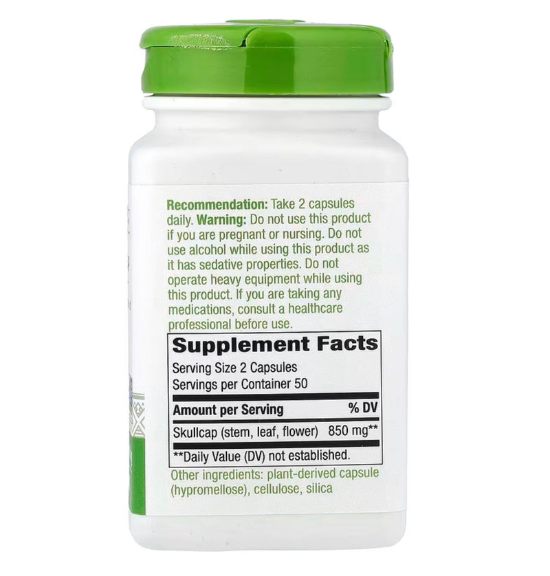 Nature's Way Skullcap Cápsulas de hierbas 100ct