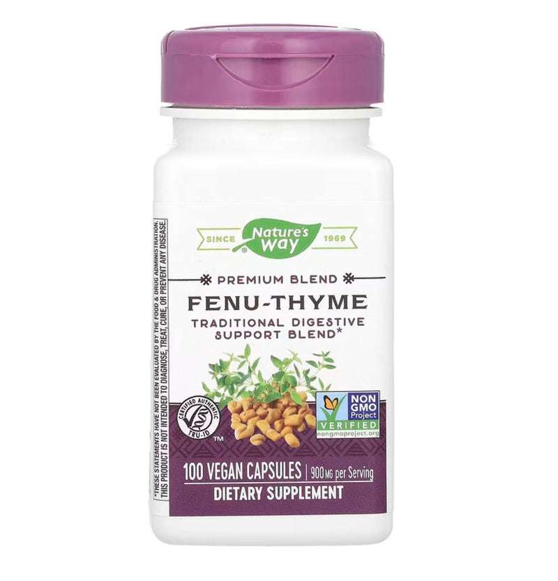 Nature's Way Fenu-Thyme, 900 mg Per Serving 100 Vegan Capsules