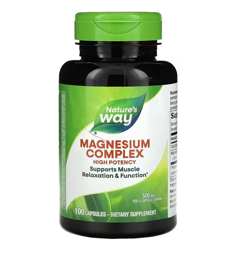 Nature's Way Magnesium Complex 500 mg cápsulas 100ct
