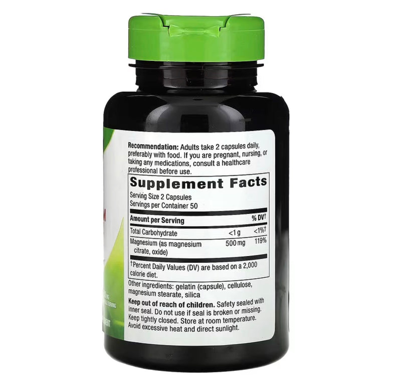 Nature's Way Magnesium Complex 500 mg cápsulas 100ct