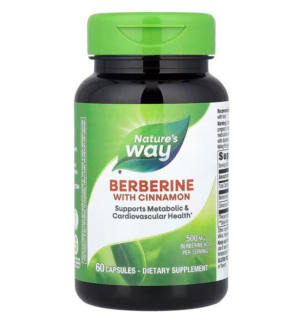 Nature's Way Berberine with Cinnamon Vitamin 60 Capsules Weight Management