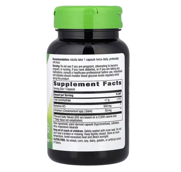 Nature's Way Berberine with Cinnamon Vitamin 60 Capsules Weight Management