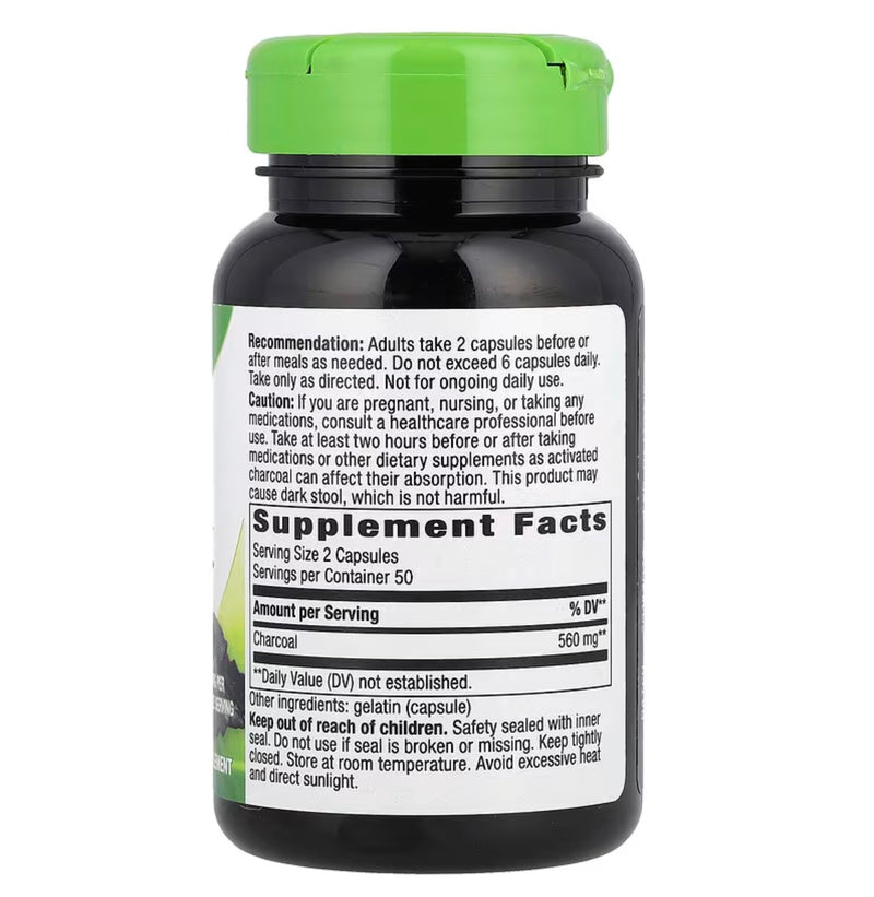 Nature's Way Charcoal Activated 100 Capsules