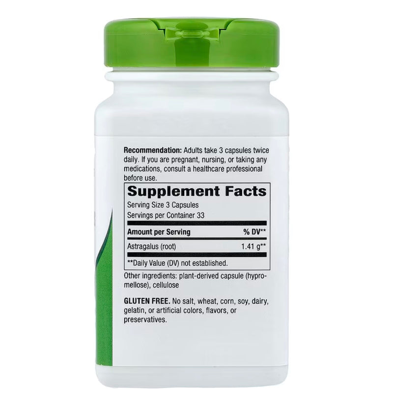 Nature's Way Astragalus Root, 100 Vegan Capsules