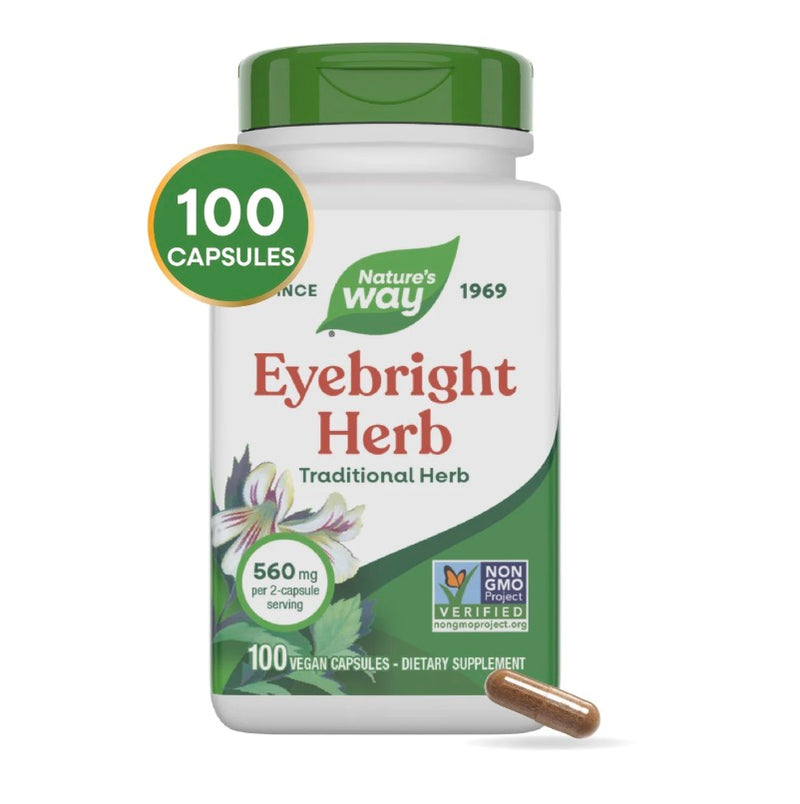 Nature's Way Eyebright Traditional Herb 560 mg per Serving Size, 100 Vegan Capsules