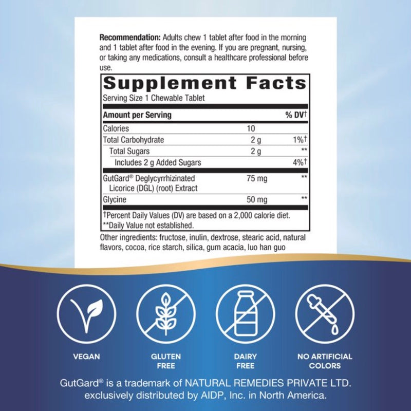 Nature's Way DGL Ultra 90 Chewables Chocolate Mint