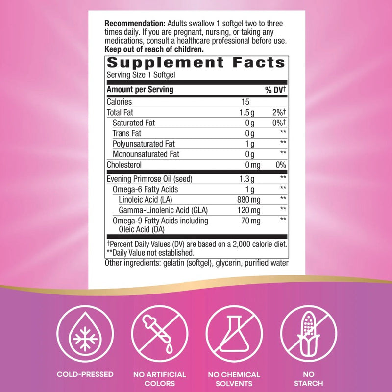 Nature's Way Evening Primrose Oil Softgels