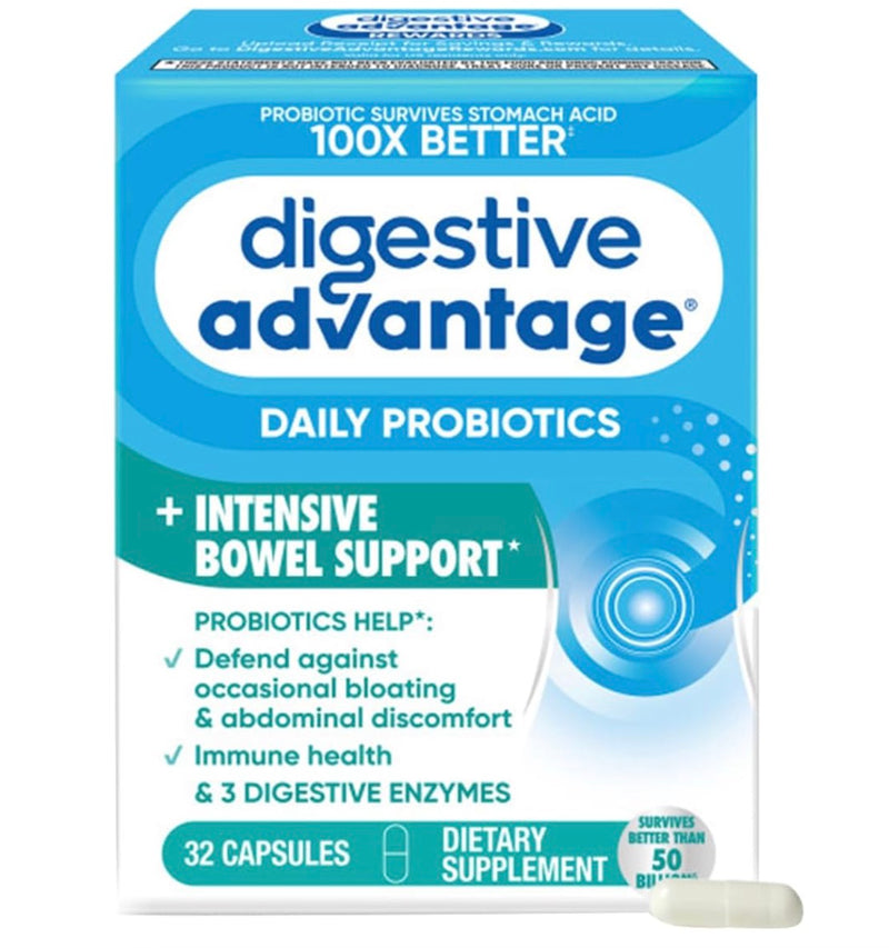 Digestive Advantage Intensive Bowel Support Probiotic Supplement 32 Capsules