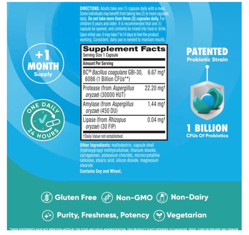 Digestive Advantage Intensive Bowel Support Probiotic Supplement 32 Capsules