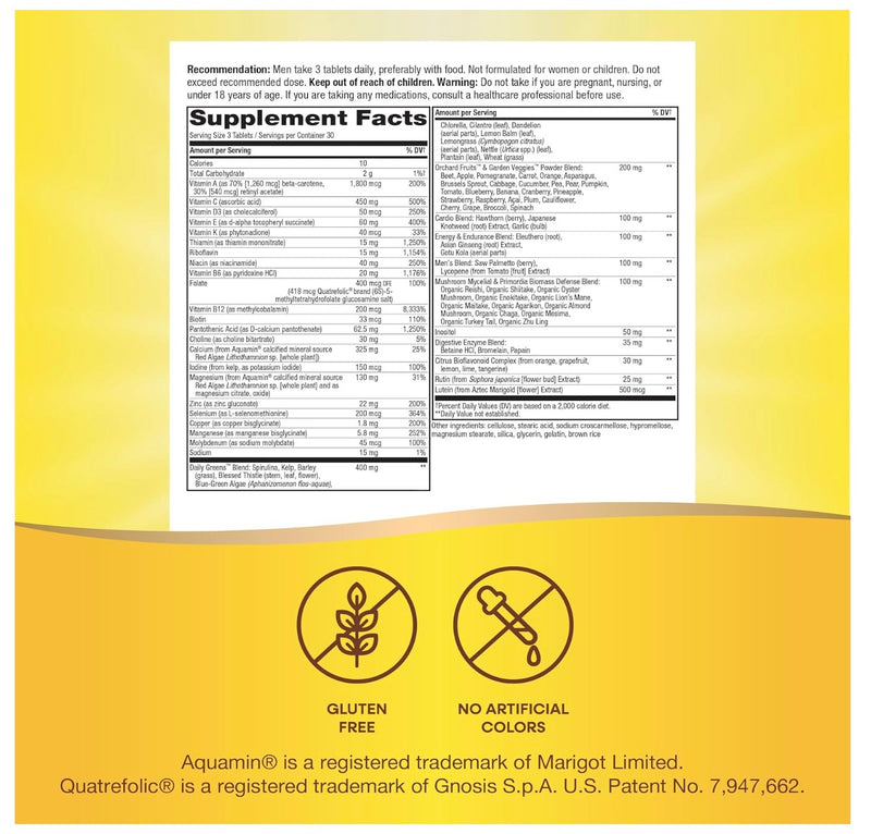 Nature's Way Alive Men's Max3 Daily Multivitamin 90 Tablets